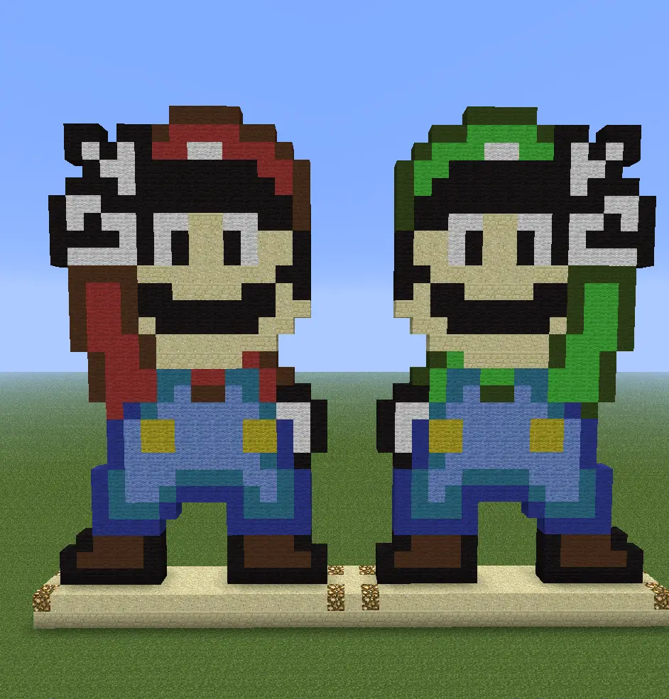 Super Mario Pixel Art Template
