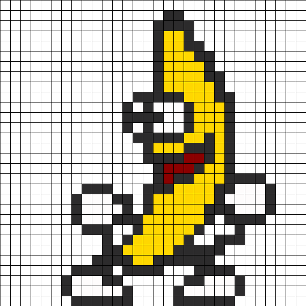 pixel art banane : +31 Idées et designs pour vous inspirer en images