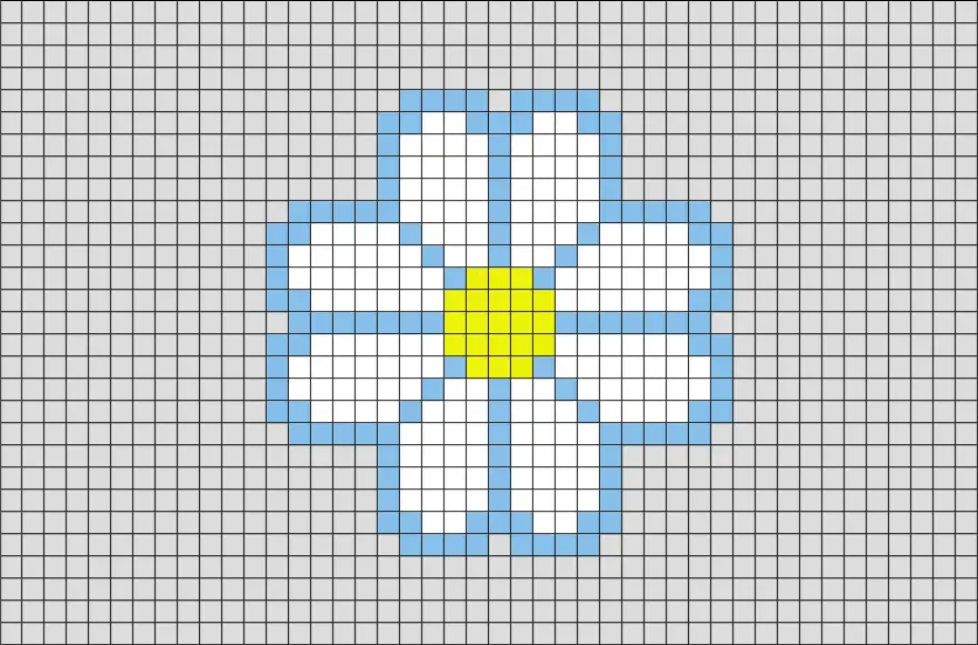 pixel art daisy : +31 Idées et designs pour vous inspirer.