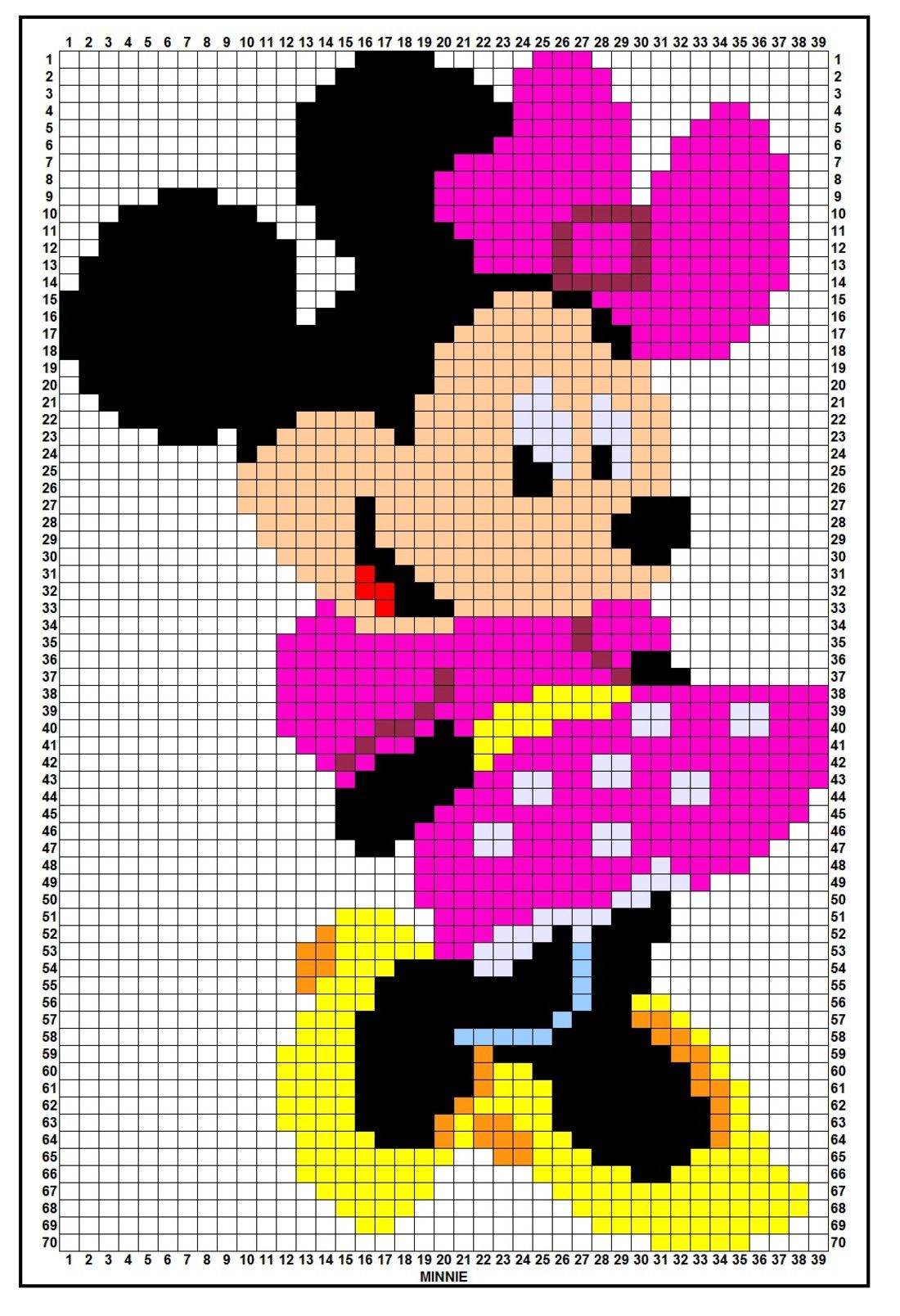 Pixel Art Facile Disney : Disney Dessin Facile Pixel Art Ment Dessiner
