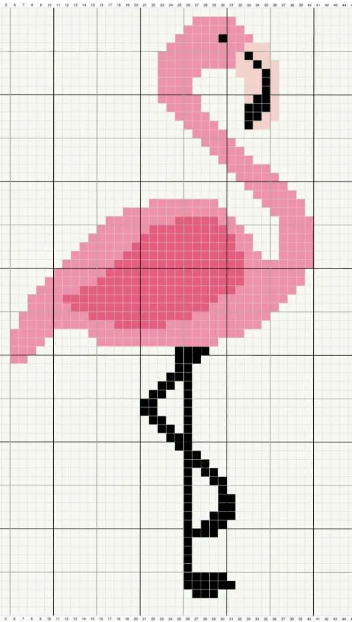 Pixel Art Flamant Rose 31 Idees Et Designs Pour Vous Inspirer En Images