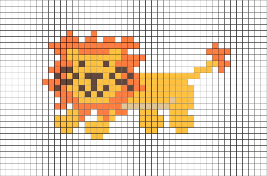 pixel art lion : +31 Idées et designs pour vous inspirer en images