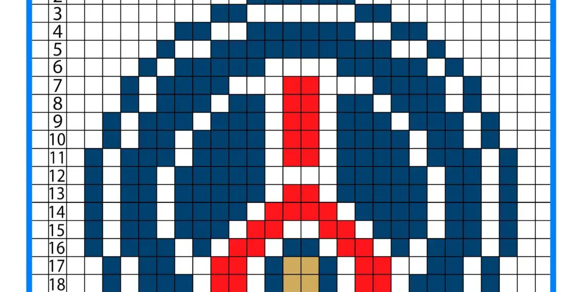 PSG Logo Pixel Art