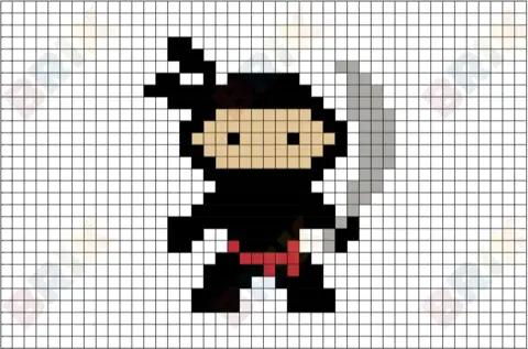 pixel art ninja : +31 Idées et designs pour vous inspirer en images