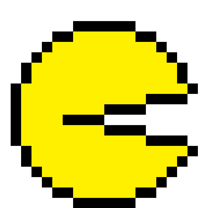 pac man drawing easy