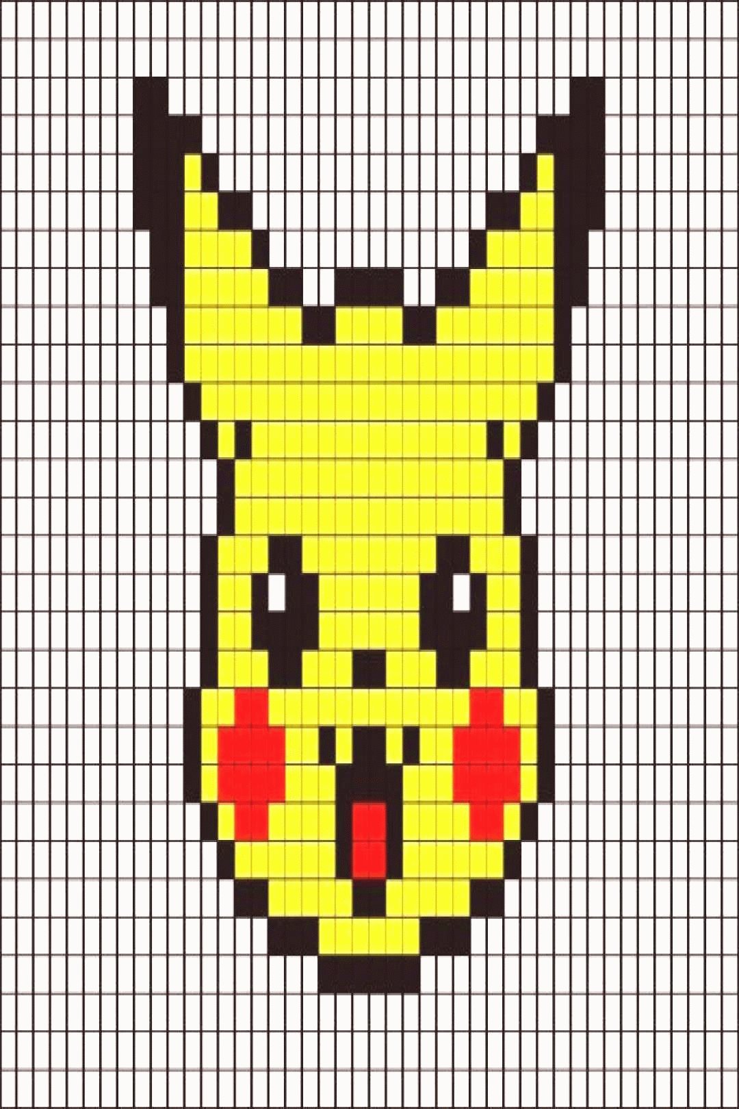 Pixel Art Pikachu Facile Pixel Art Pikachu Pixel Art Coloriage My Xxx ...