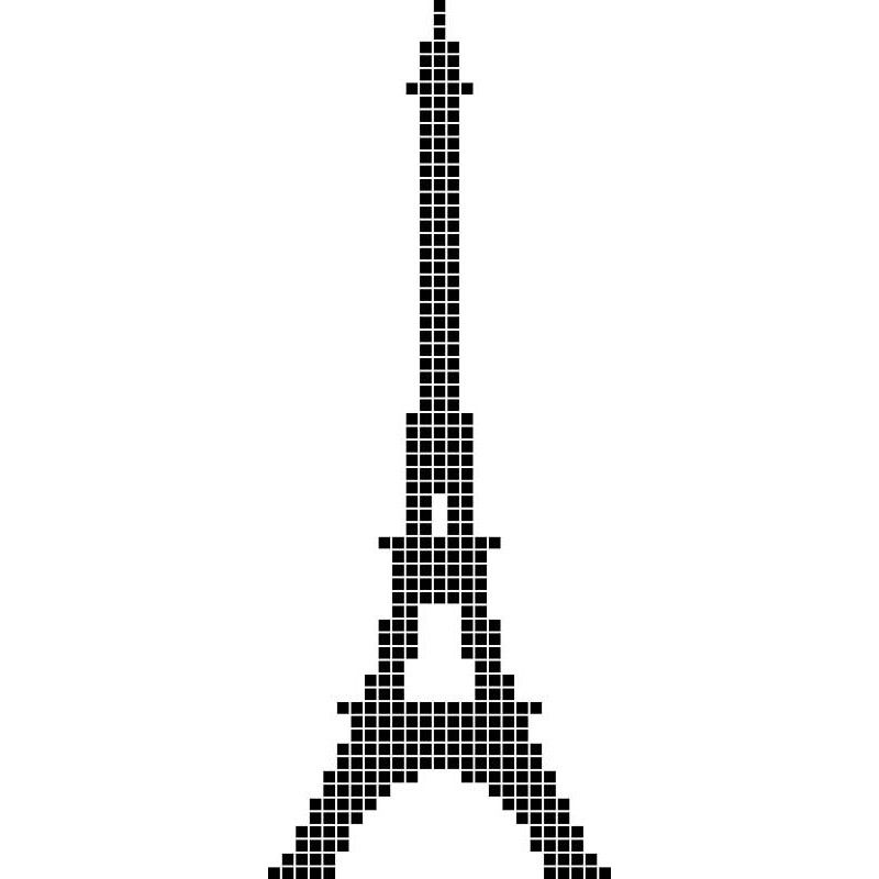 pixel art de la tour eiffel