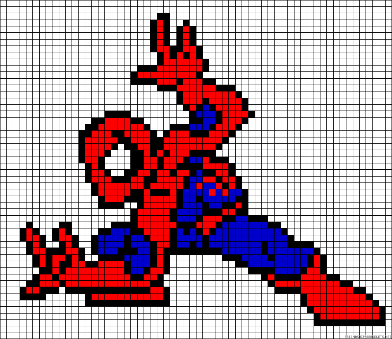 spiderman pixel art : +31 Idées et designs pour vous inspirer.