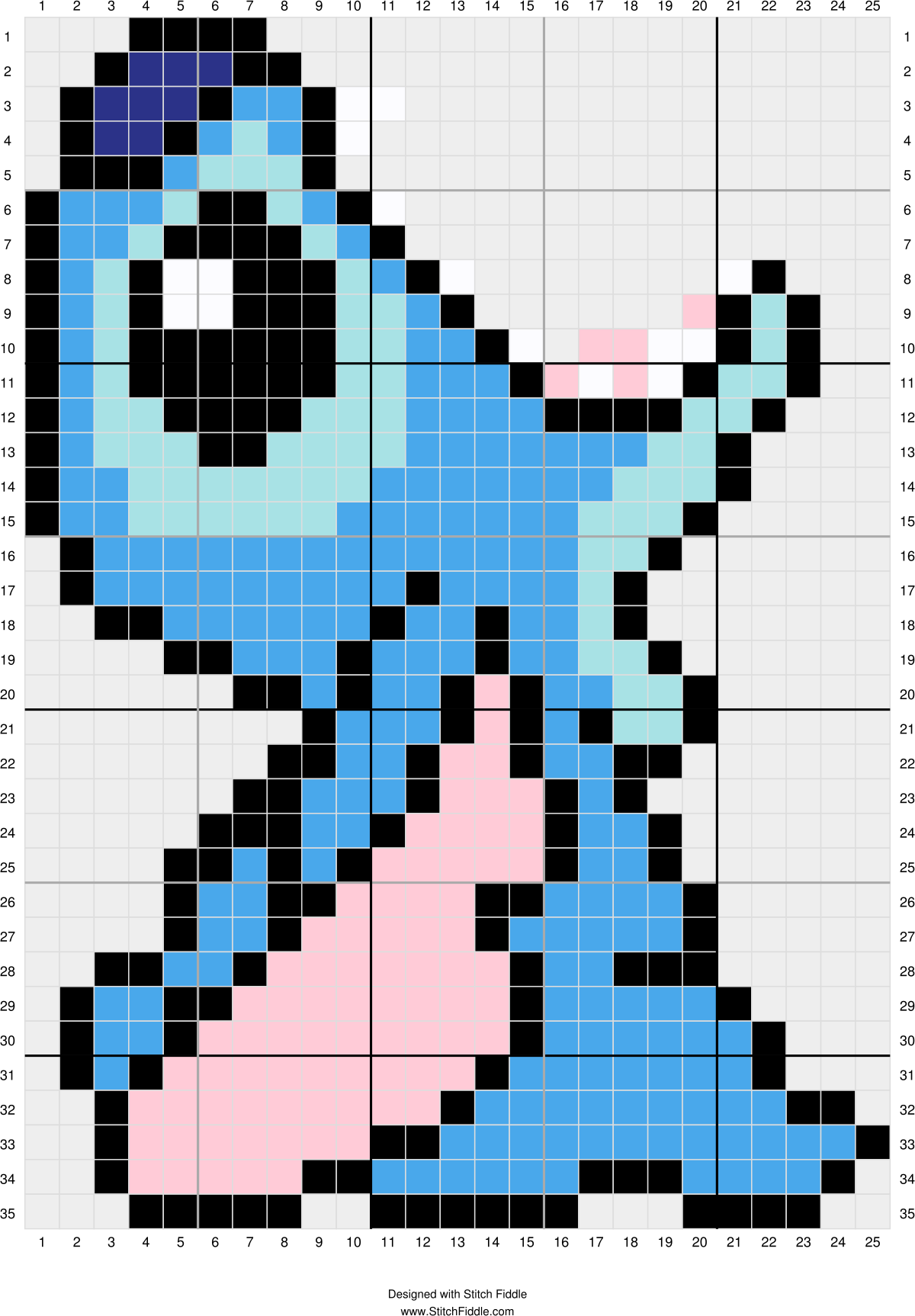 Easy Pixel Art Pixel Art Grid Kawaii Cross Stitch Mod Vrogue Co
