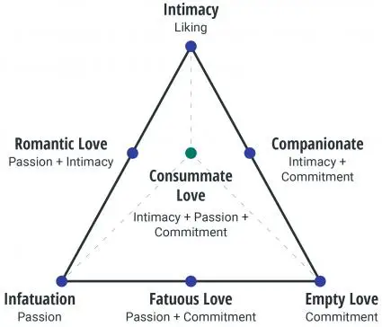 Types d'amour selon la théorie triangulaire de Sternberg